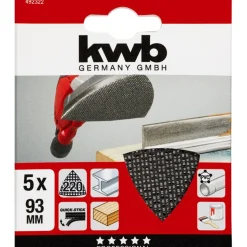 kwbGitterleinen für Deltaschleifer 93 x 93 mm K220