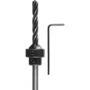 kwbHolzspiralbohrer-Set mit Aufstecksenker und Tiefenstop 3 teilig Durchmesser 5 mm