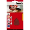 kwbSchleifdreiecke Quick Stick Holz und Metall 96 x 136 mm K80
