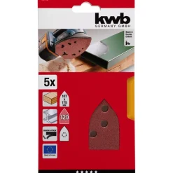 kwbSchleifdreiecke Quick Stick Holz und Metall 107 x 175 mm K120