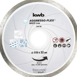 kwbTrennscheiben Aggreso Flex White Line Diamant Durchmesser 115 mm