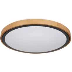 LED DL Bruno D43,7cm holz-schwarz24W 1000lm CCT3000/4500/6000K