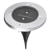 LED-Solar-Wegeleuchte inkl Erdspieß 12 cm silber