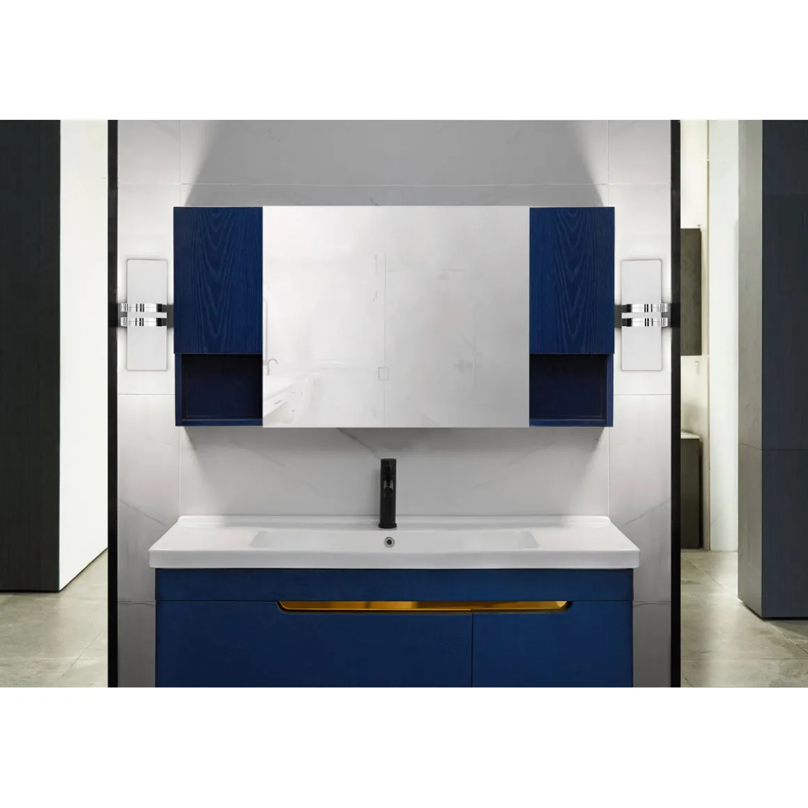 Lightme Badleuchte Aqua IP 44 Up und Down Chrom
