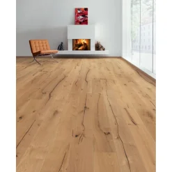 Living by HARO Parkett Landhausdiele 12mm 2V Eiche Nevada strukturiert Naturöl