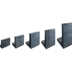 L-Stein 40x25x40x8 cm Anthrazit, mitFase