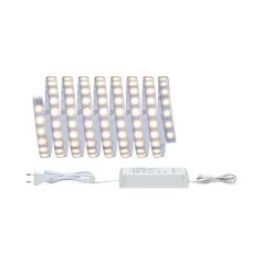 MaxLED 500 Basisset 3m Warmweiss IP44Cover 2700K 18W 230/24V 36VA Silber Kst