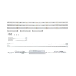 MaxLED 500 Comfort Set kitchen 1,8m IP44Cover 2700K 11W 230/24V 20VA Silber Kst