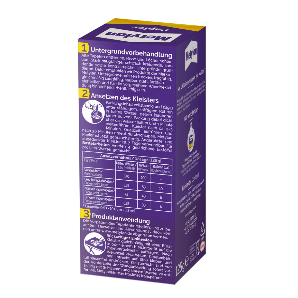 Metylan Tapetenkleister Papier 125 g