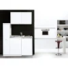 Minikueche weiss 100x60cm Pantry 100Smit Siebkorbventil respekta