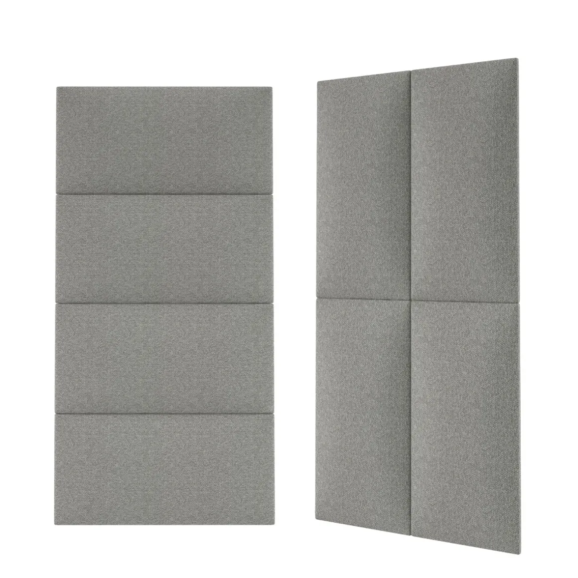 Mollis Polsterpaneele grau 60 x 30 cm