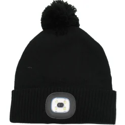 Mütze mit Bommel und LED Lampe