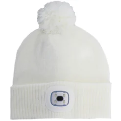 Mütze mit Bommel und LED Lampe