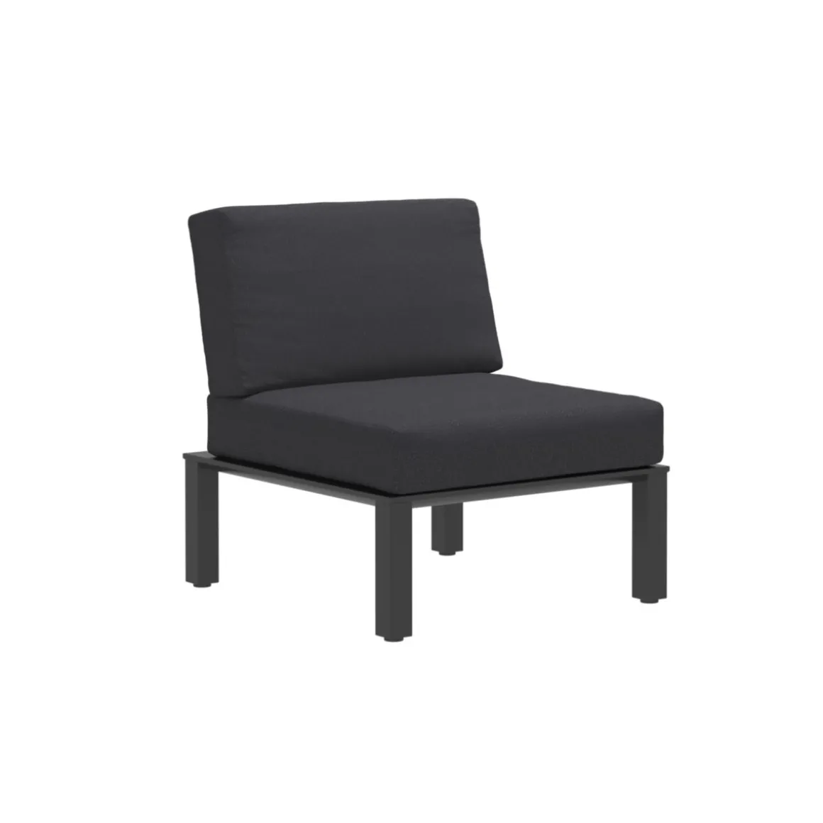 MWH Widoo Sessel Alu eisengrauinkl. Sitz- u. Rueckenkissen