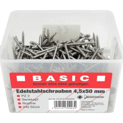 MyToolEdelstahlschraube 4,5 x 50 mm 240 Stück im Eimer