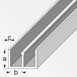 MyTool Führungsschienenprofil oben 10 x 18 x 10 mm 1mweiß