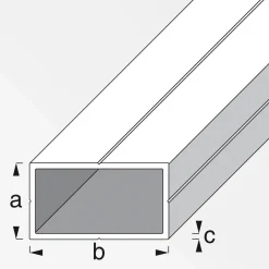 MyTool Rechteckrohr 11,5 x 19,5 mm 1m weiß