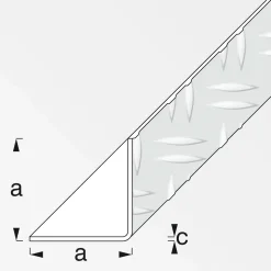 MyTool Riffelblechwinkel 35,5 mm 1m gleichschenklig blank