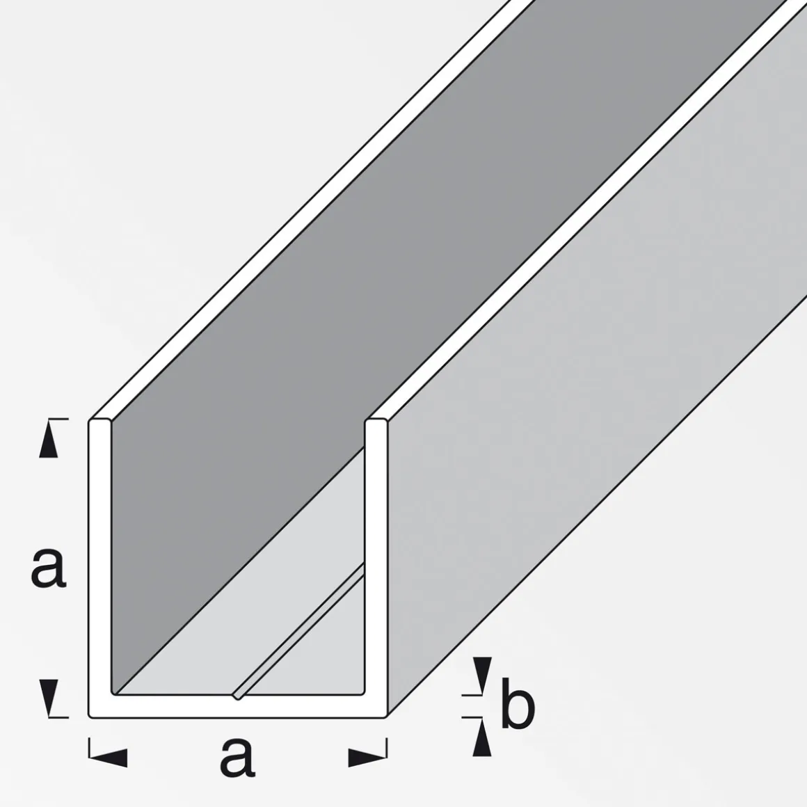 MyTool U-Profil 15,5 mm 1m blank