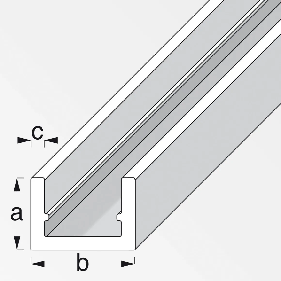 MyTool U-Profil 10 x 13,5 x 1,5 cm 2m silber