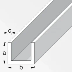 MyTool U-Profil 8 x 10,1 x 1,3 cm 2m silber