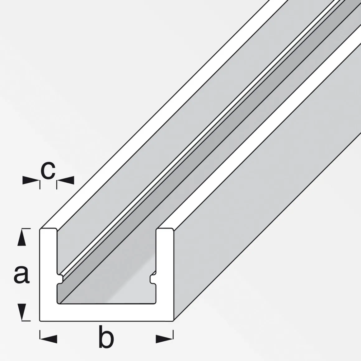 MyTool U-Profil 10 x 19,5 x 1,5 mm 1m silber