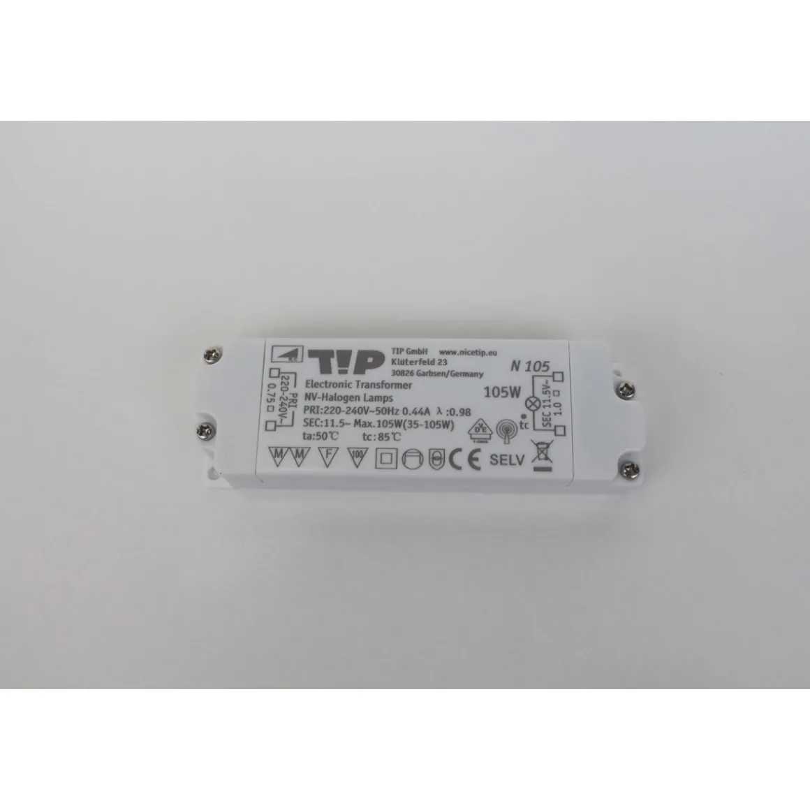 NP Elek.Trafo max.35-105W 230/12V weiss
