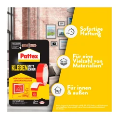 Pattex Klebeband Kleben statt Bohren 19 mm x 1,5 m