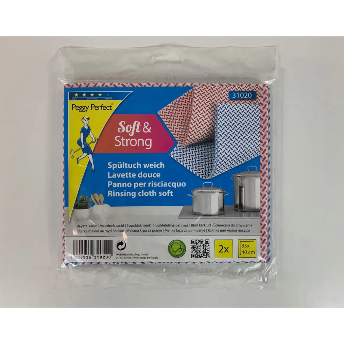 Peggy-Perfect Spültuch weich 2er Pack 35 x 40