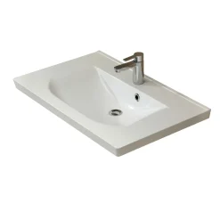 Pelipal Mineralmarmor-Waschtisch Trentino weiß 51 x 80 x 3,5 cm