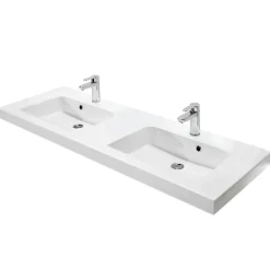 Pelipal Mineralmarmor-Waschtisch Volterra weiß Fokus 5015 148,2 x 7,6 x 50,8 cm