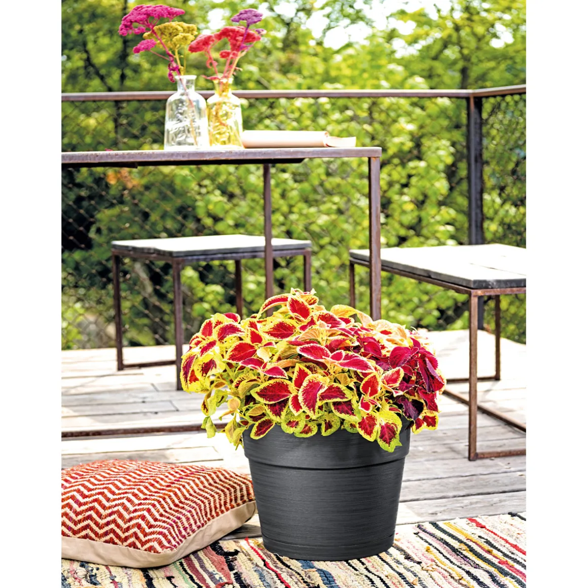 Pflanztopf Vaso Save R 29 cm anthrazit