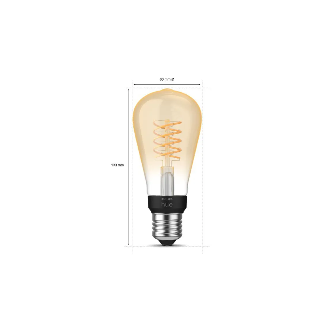 Philips Hue LED-Edison-Leuchtmittel White Filament E27 7W