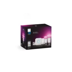 Philips Hue Starter-Set White und Color Ambiance 2 x LED-Lampe E27 Bridge Dimmschalter Smart Plug