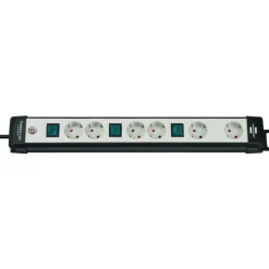 Premium-Line 6fach sw/ligrau DE3m H05VV-F3G1,5 je 2fach schaltbar