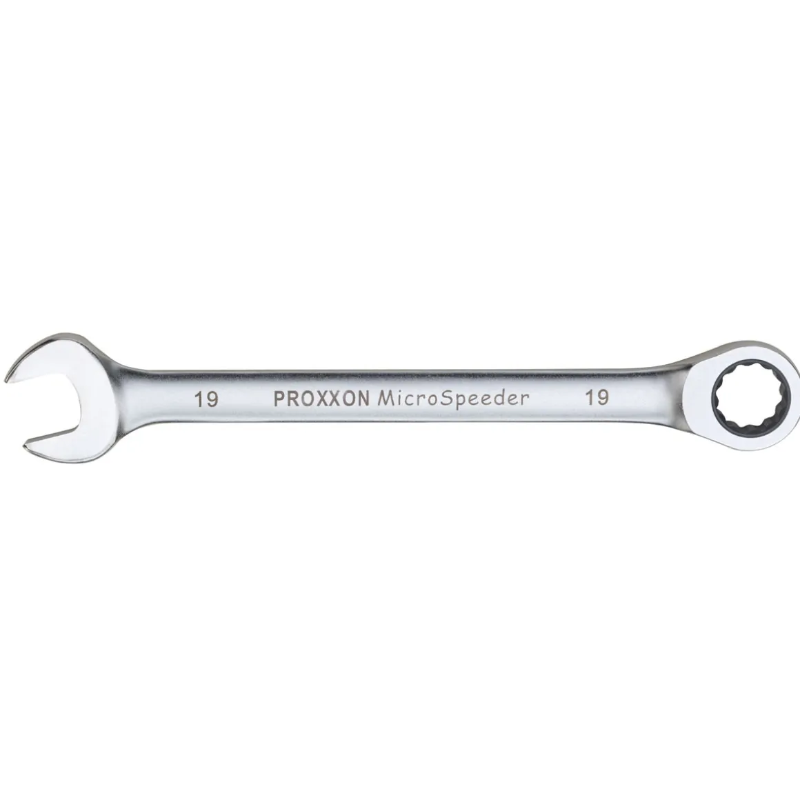 Proxxon Industrial Gabel-Ringschlüssel MicroSpeeder mit Knarrenfunktion 17 mm
