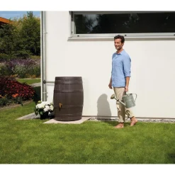 4rain Regenfass VINO 400 L dunkelbraun