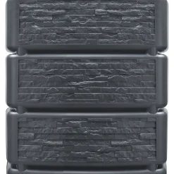 4rain SLIM STONE DECOR Wandtank 350 Liter graphite grey
