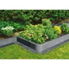 Rasenbord, anthrazit mit Nut und Feder100x25x5 cm