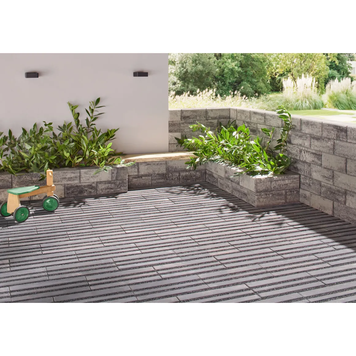 Rasengitterstein ECO City40x20x8cm anthrazit mit Microfase