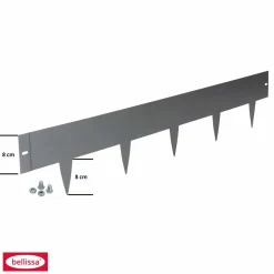 Rasenkante Spina 2er Set verzinkt 103 x 16 cm