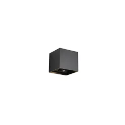 Reality LED Wandleuchte GENIE schwarz eckig