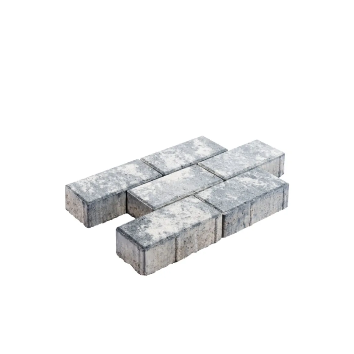 Rechteckpflaster 20x10 cm, 6 cm starkGrau-Anthrazit-Melange, 50St/qm incl. 2
