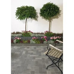 Rechteckpflaster 20x10 cm, 6 cm starkGrau-Anthrazit-Melange, 50St/qm incl. 2