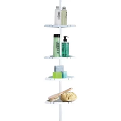 RidderTeleskop-Duscheckregal mit 4 Ablagen 130-260 cm weiß