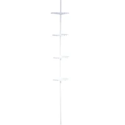 RidderTeleskop-Duscheckregal mit 4 Ablagen 130-260 cm weiß