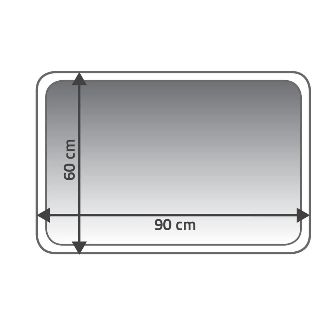 RidderTeppich Carl 60 x 90 cm grau Polyester