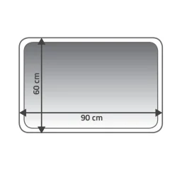 RidderTeppich La Ola 60 x 90 cm grau Polyester