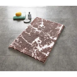 RidderTeppich Marmor 60 x 90 cm beige-weiß Polyester-Microfaser