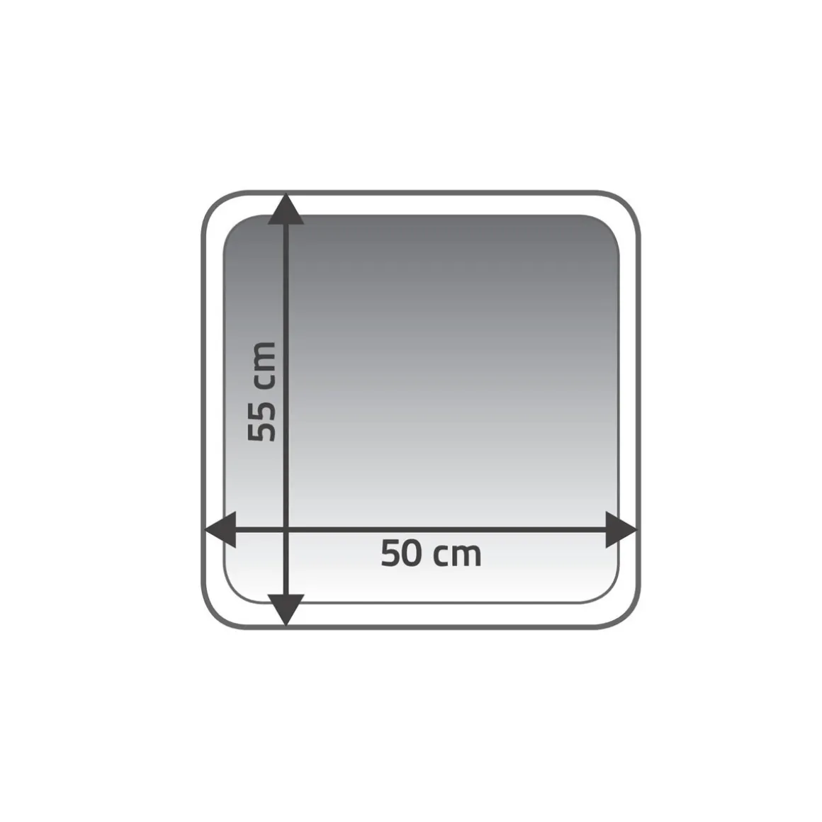 RidderTeppich Marmor 55 x 50 cm grau-weiß Polyester-Microfaser